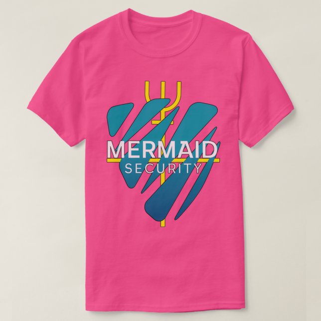 Camiseta Escudo de seguridad para sirenas con cruz trivial (Diseño del anverso)
