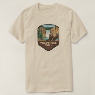 Camiseta Escudo de selfie de oso de las cataratas de Yellow