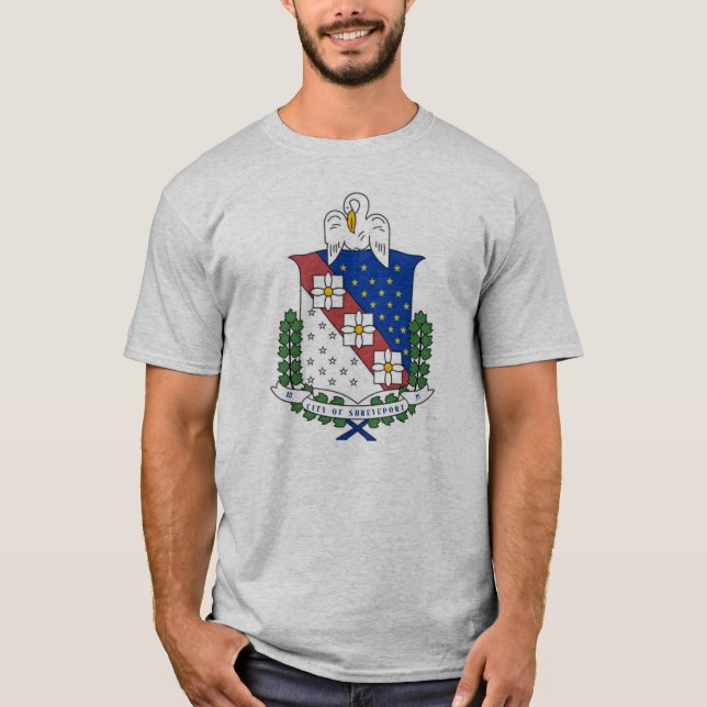 Camiseta Escudo de Shreveport, Luisiana (Anverso)