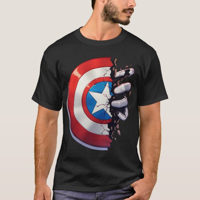 Camiseta Escudo de superhéroes con puño (Anverso)