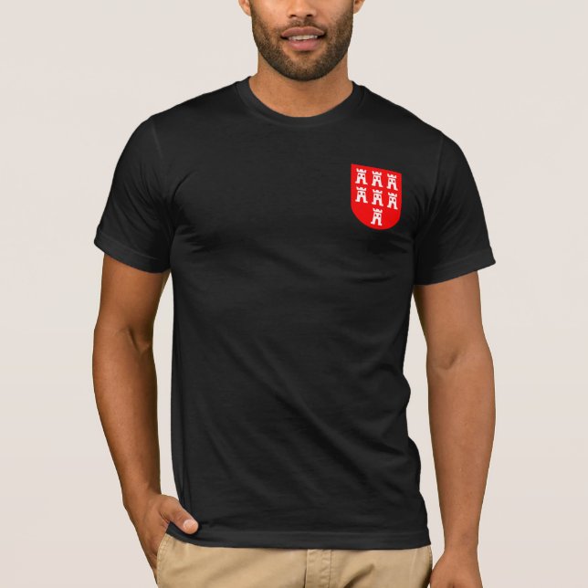 Camiseta Escudo de Transilvania blanco rojo (Anverso)