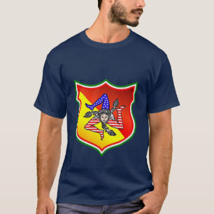 Camiseta Escudo DE TRINACRIA SICILIANO-ESTADOUNIDENSE
