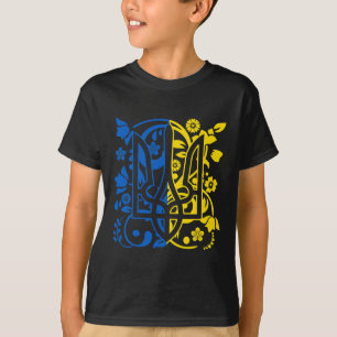 Camiseta Escudo de Ucrania Floral Tridente Ucraniano