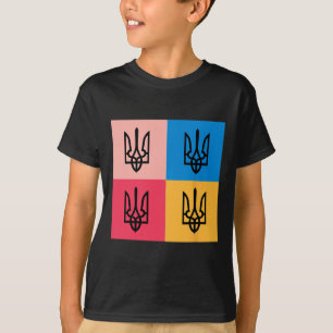 Camiseta Escudo de Ucrania pintado en girasol. Ucrania