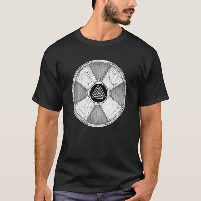 Camiseta Escudo de vibración del símbolo de la nuez de vara (Anverso)