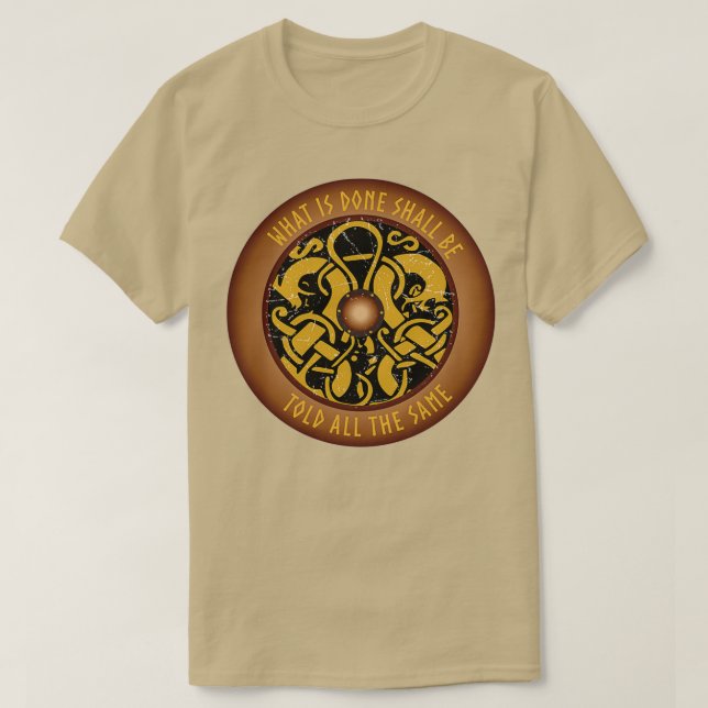 Camiseta Escudo de Viking Lo que se hace en la vida viking (Diseño del anverso)