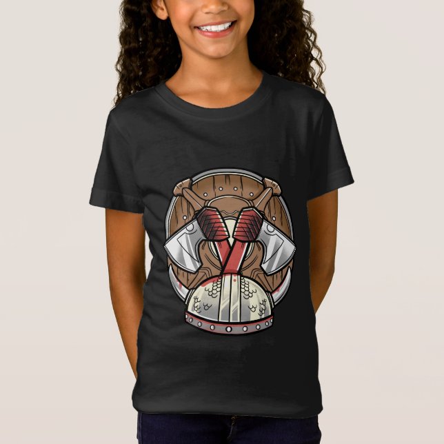 Camiseta Escudo de Viking - Logotipo Personalizado (Anverso)