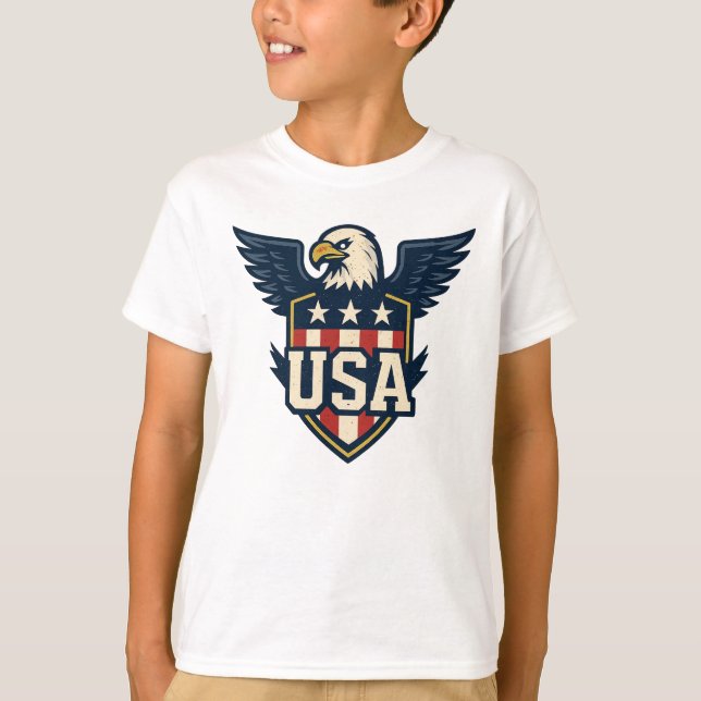 Camiseta ESCUDO del águila de los Estados Unidos — Escudo d (Anverso)