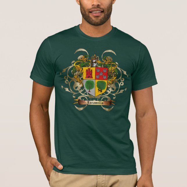 Camiseta Escudo del apellido de Jaramillo de brazos (Anverso)