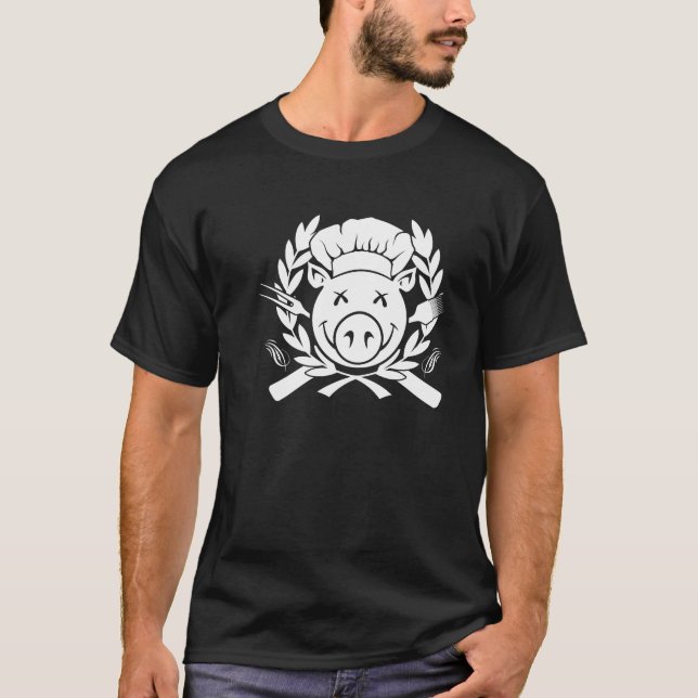 Camiseta Escudo del Bbq - impresión blanca (Anverso)