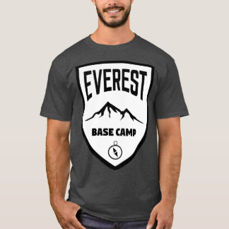 Camiseta Escudo del campamento base del Everest en blanco y