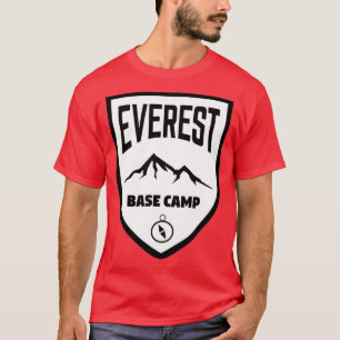 Camiseta Escudo del campamento base del Everest en blanco y