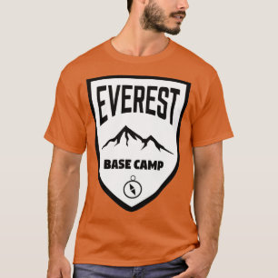 Camiseta Escudo del campamento base del Everest en blanco y