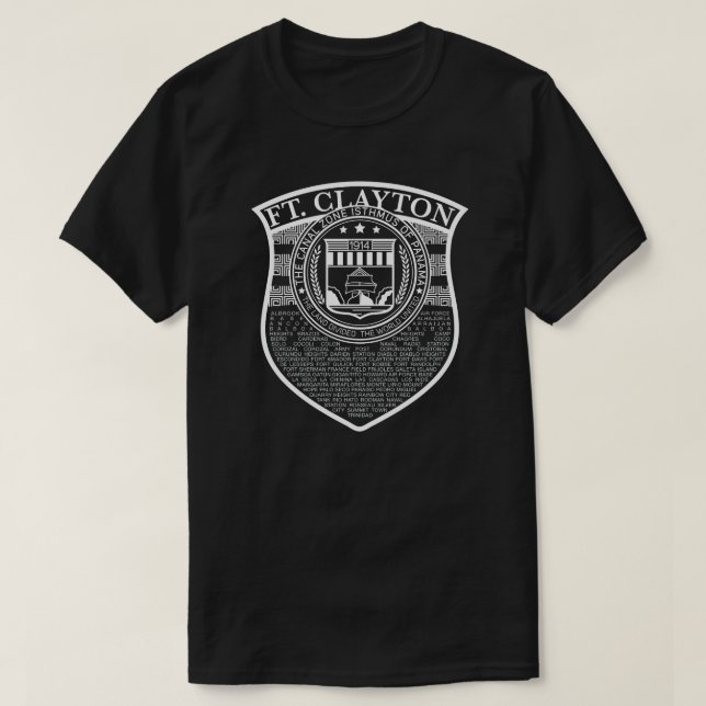 Camiseta Escudo del Canal de Panamá: Lugares: Clayton (Diseño del anverso)