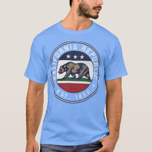 Camiseta Escudo del círculo de la bandera del oso de la rep