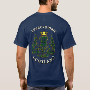 Camiseta Escudo del Clan Abercrombie y Tartán con Lema
