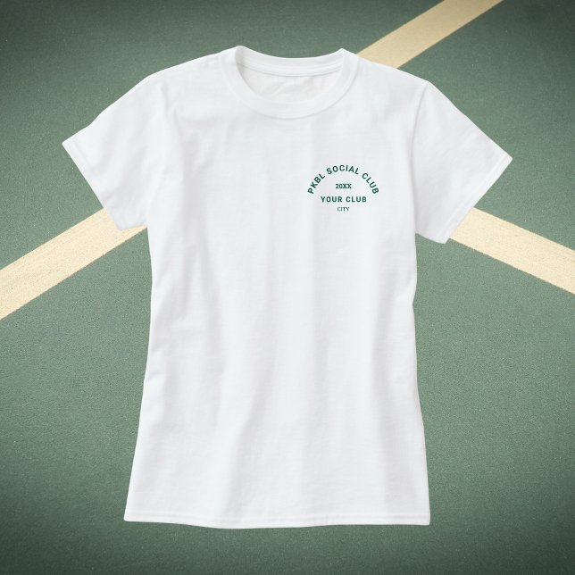 Camiseta Escudo del club social Pickleball del PKBL Verde (Subido por el creador)