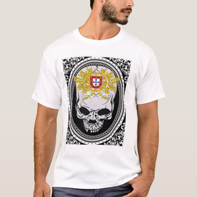 Camiseta Escudo del cráneo de Portugal (Anverso)