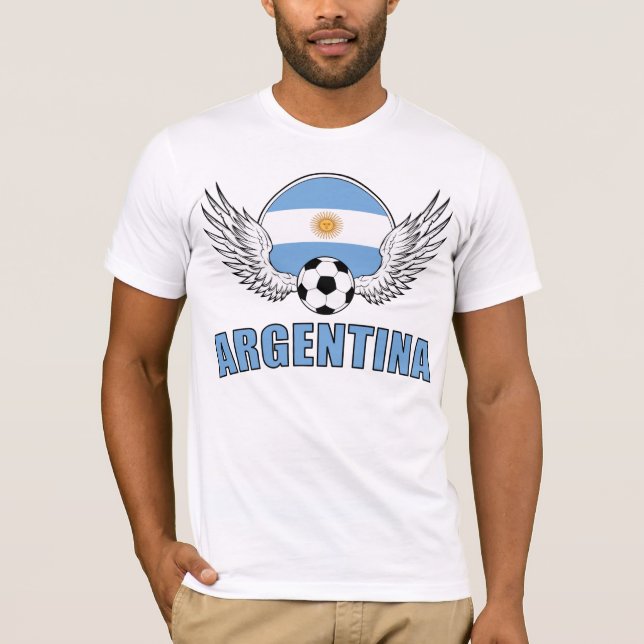 Camiseta Escudo del fútbol de Argentina (luz) (Anverso)
