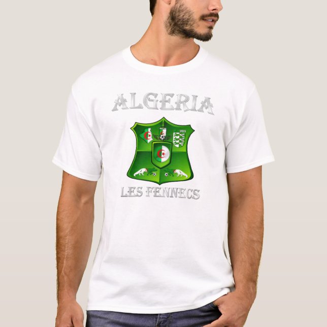 Camiseta Escudo del fútbol del fútbol de Les Fennecs de la (Anverso)