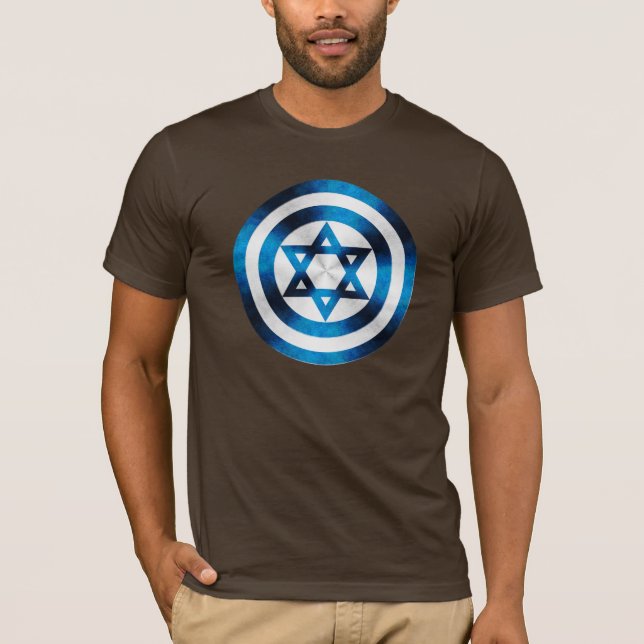 Camiseta Escudo del héroe de capitán Israel (Anverso)