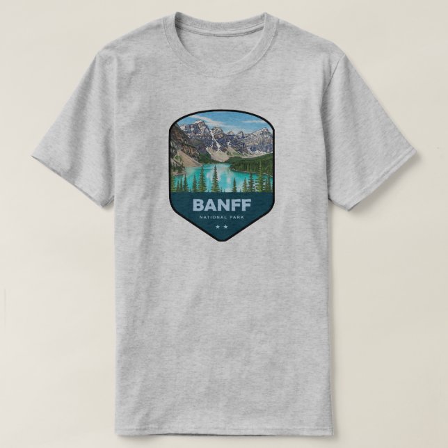 Camiseta Escudo del Parque Nacional Banff (Diseño del anverso)