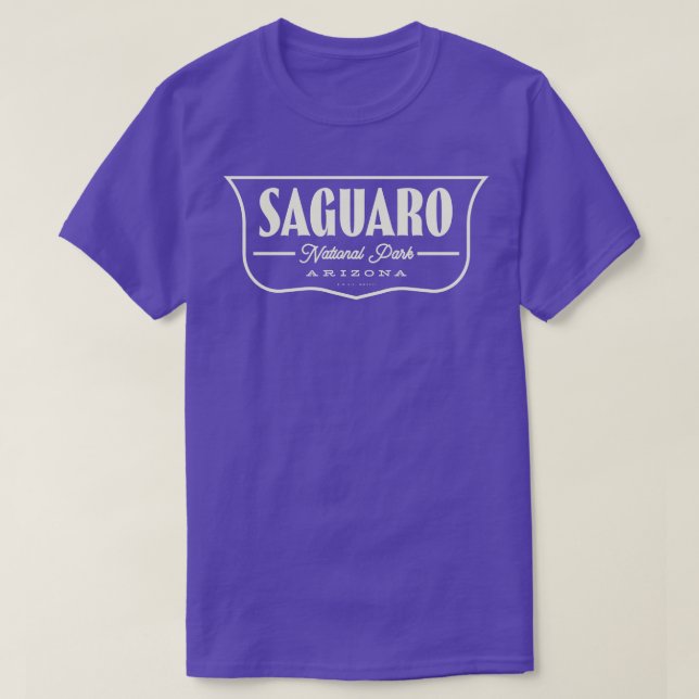 Camiseta Escudo del Parque Nacional Saguaro Tan (Diseño del anverso)