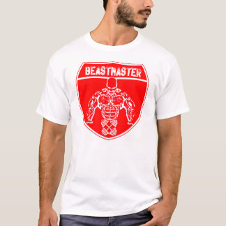 Camiseta Escudo del rojo de Beastmaster del músculo de