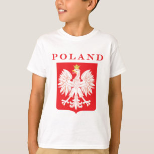 Camiseta Escudo del rojo de Polonia Eagle