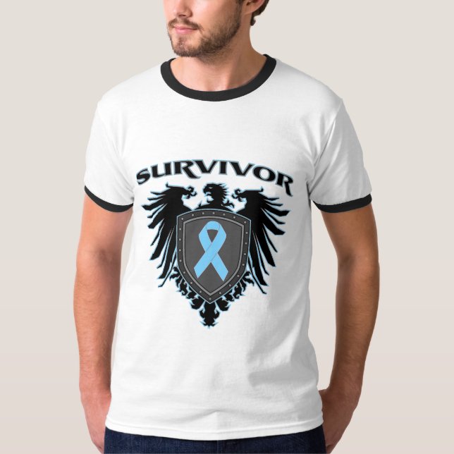 Camiseta Escudo del superviviente del cáncer de próstata (Anverso)