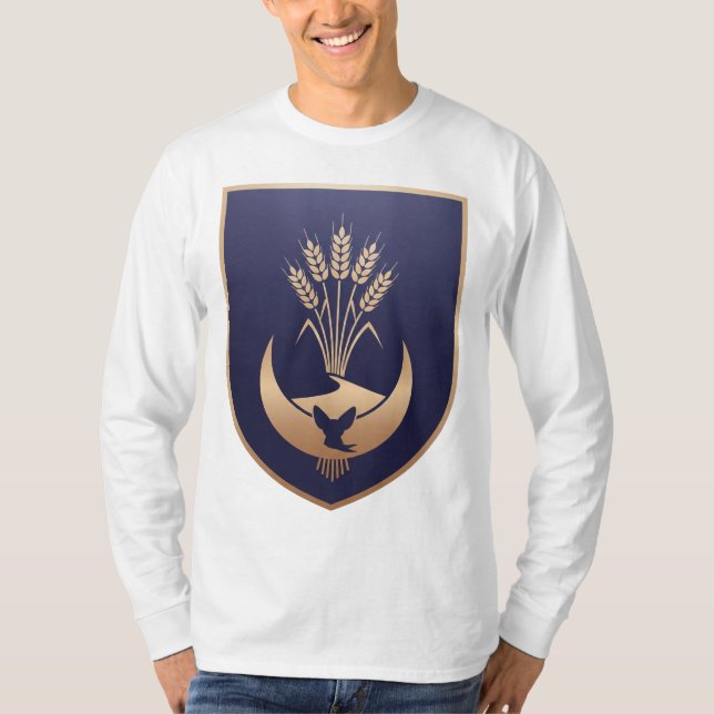 Camiseta Escudo del Trigo Dorado - Emblema del zorro del de (Anverso)