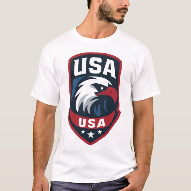 Camiseta ESCUDO Deportivo Eagle de Estados Unidos (Anverso)