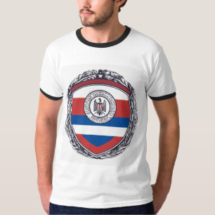 Camiseta Escudo Eco-Guerrero: Ringer inspirado en Paraguay