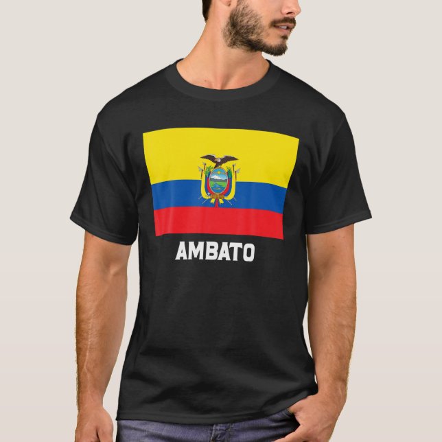 Camiseta Escudo Escudo Bandera de Ambato Ecuador (Anverso)