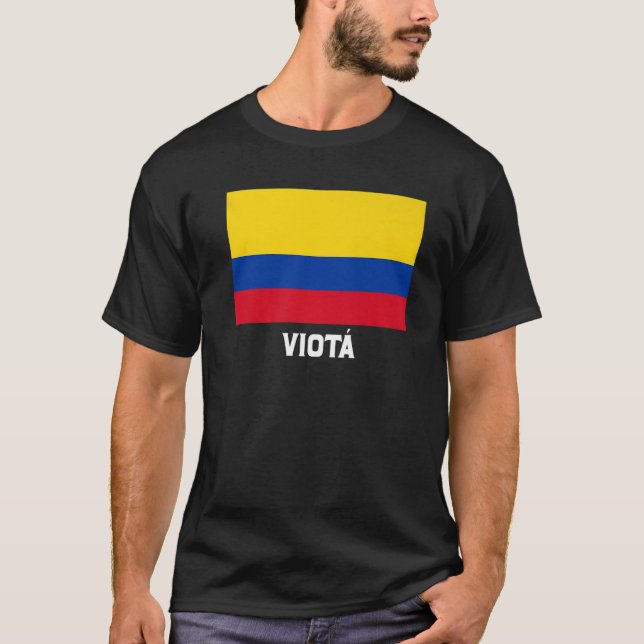 Camiseta Escudo Escudo Bandera de Colombia (Anverso)