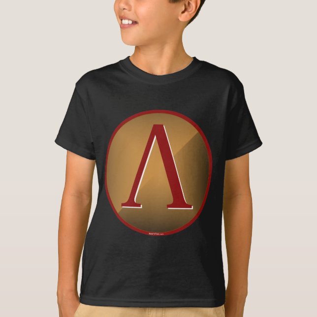 Camiseta Escudo espartano de la lambda (Anverso)