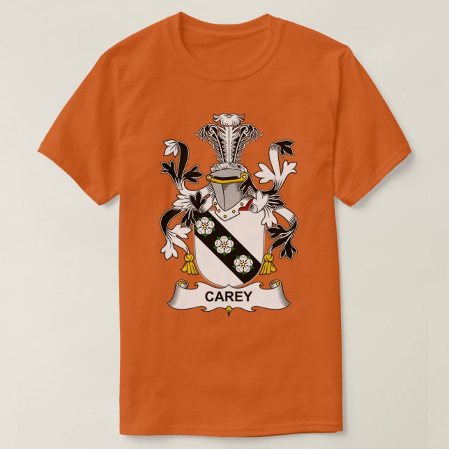 Camiseta Escudo familiar Carey Coat of Arms (Diseño del anverso)