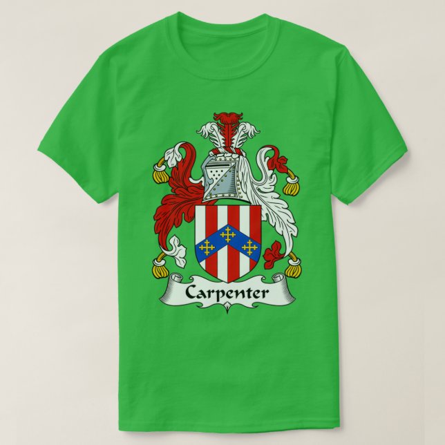 Camiseta Escudo familiar del escudo de armas del carpintero (Diseño del anverso)