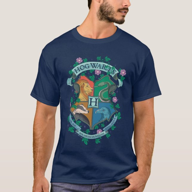Camiseta ESCUDO floral HOGWARTS™ (Anverso)