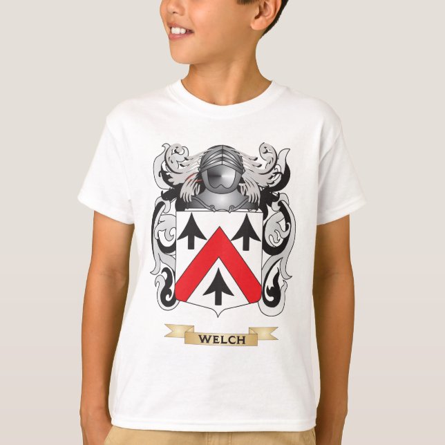 Camiseta Escudo galés de la familia (escudo de armas) (Anverso)