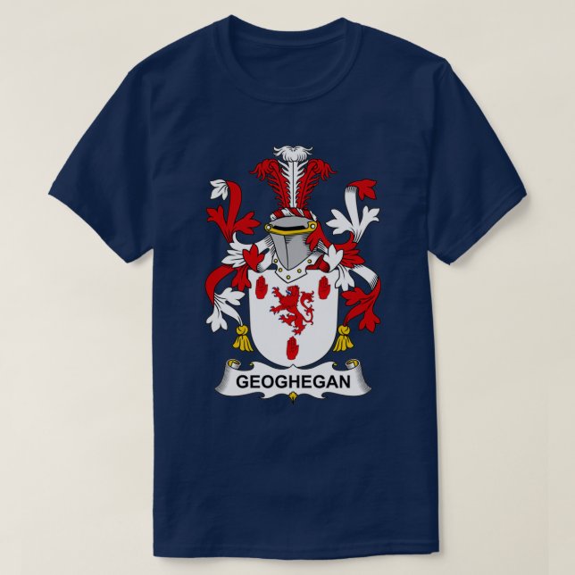 Camiseta Escudo geoghego de armas de corte familiar (Diseño del anverso)