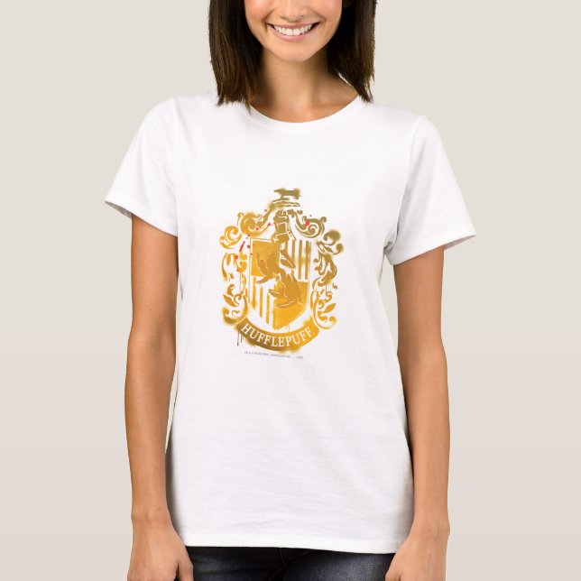 Camiseta Escudo Hufflepuff - salpicado (Anverso)