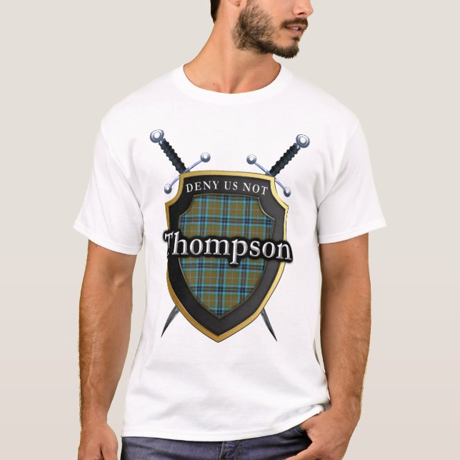 Camiseta Escudo intrépido del escocés del tartán de (Anverso)