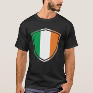 Camiseta Escudo irlandés tricolor naranja blanco verde