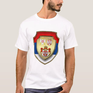 Camiseta Escudo medieval serbio  Escudo de armas de Serbia 