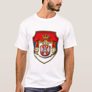 Camiseta Escudo medieval serbio Escudo de armas de Serbia