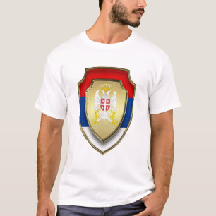 Camiseta Escudo medieval serbio  Escudo de armas de Serbia 