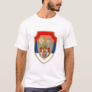 Camiseta Escudo medieval serbio escudo de armas serbio