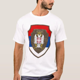 Camiseta Escudo medieval serbio Escudo de Serbia