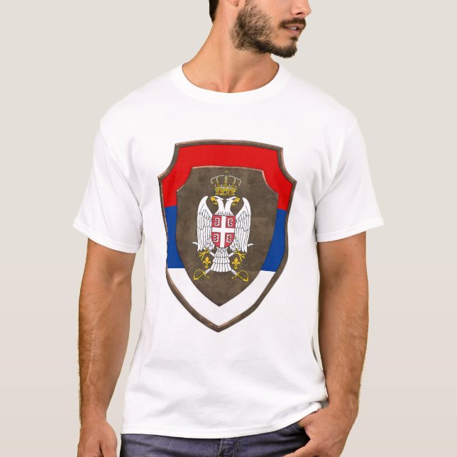 Camiseta Escudo medieval serbio Escudo de Serbia (Anverso)